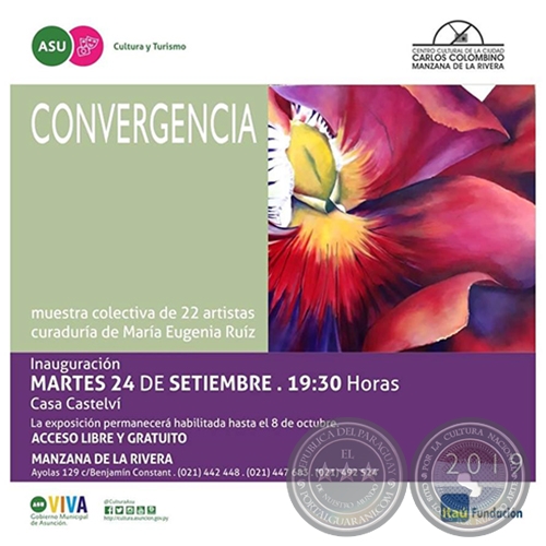 CONVERGENCIA - Muestra Colectiva de 22 artistas - Martes, 24 de Septiembre de 2019